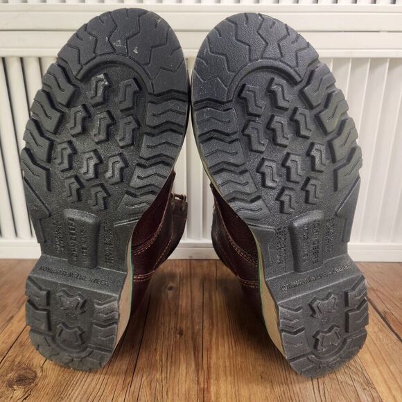 John Deere 50964 Soft Toe Leather Work Boots Men Sz 8M Brown Lace Up Made in USA - Picture 8 of 12